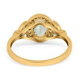 Vintage Style Oval Natural Stone Ring