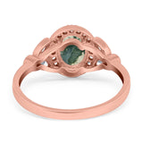 Vintage Style Oval Natural Stone Ring