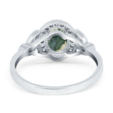 Vintage Style Oval Natural Stone Ring