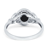 Vintage Style Oval Natural Stone Ring