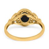 Vintage Style Oval Natural Stone Ring