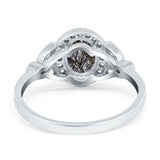 Vintage Style Oval Natural Stone Ring