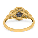 Vintage Style Oval Natural Stone Ring