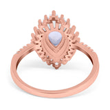 Pear Teardrop Natural Stone Cocktail Ring