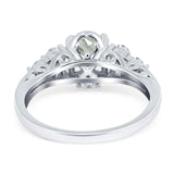 Vintage Style Round Natural Stone Filigree Ring