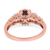 Vintage Style Round Natural Stone Filigree Ring