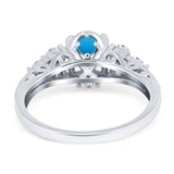 Vintage Style Round Natural Stone Filigree Ring