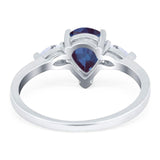 Pear Teardrop Natural Stone Trio Ring