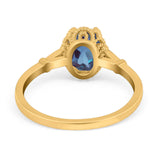 Vintage Style Oval Natural Stone Ring