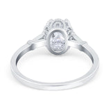 Vintage Style Oval Natural Stone Ring