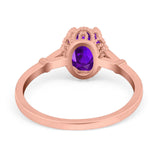 Vintage Style Oval Natural Stone Ring