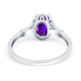 Vintage Style Oval Natural Stone Ring