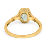 Vintage Style Oval Natural Stone Ring