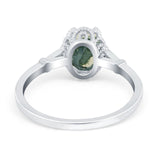 Vintage Style Oval Natural Stone Ring