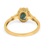 Vintage Style Oval Natural Stone Ring