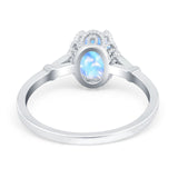 Vintage Style Oval Natural Stone Ring