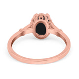 Vintage Style Oval Natural Stone Ring