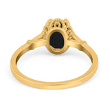Vintage Style Oval Natural Stone Ring