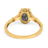 Vintage Style Oval Natural Stone Ring