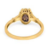 Vintage Style Oval Natural Stone Ring