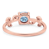 Round Natural Stone Leaf Style Ring