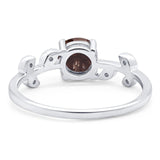 Round Natural Stone Leaf Style Ring