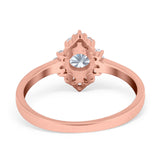 Art Deco Round Natural Stone Ring