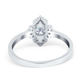 Art Deco Round Natural Stone Ring