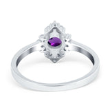 Art Deco Round Natural Stone Ring