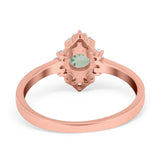 Art Deco Round Natural Stone Ring