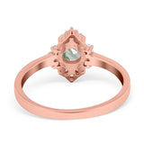Art Deco Round Natural Stone Ring
