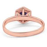 Minimalist Round Natural Stone Solitaire Ring