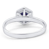 Minimalist Round Natural Stone Solitaire Ring