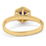 Minimalist Round Natural Stone Solitaire Ring