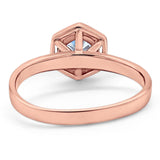 Minimalist Round Natural Stone Solitaire Ring