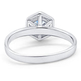 Minimalist Round Natural Stone Solitaire Ring