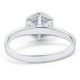 Minimalist Round Natural Stone Solitaire Ring