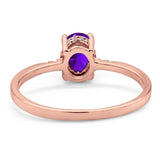 Vintage Style Oval Natural Stone Ring