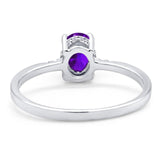 Vintage Style Oval Natural Stone Ring