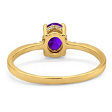 Vintage Style Oval Natural Stone Ring