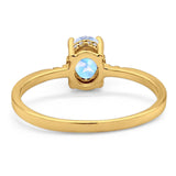 Vintage Style Oval Natural Stone Ring