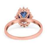 Art Deco Oval Natural Stone Beaded Ring