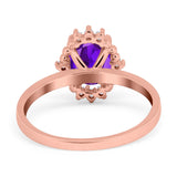 Art Deco Oval Natural Stone Beaded Ring