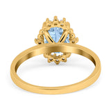 Art Deco Oval Natural Stone Beaded Ring