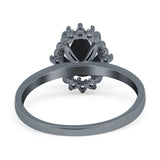 Art Deco Oval Natural Stone Beaded Ring