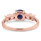 Five Stone Round Natural Stone Ring