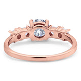 Five Stone Round Natural Stone Ring