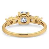 Five Stone Round Natural Stone Ring