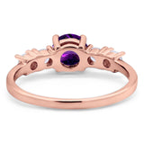 Five Stone Round Natural Stone Ring