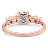 Five Stone Round Natural Stone Ring